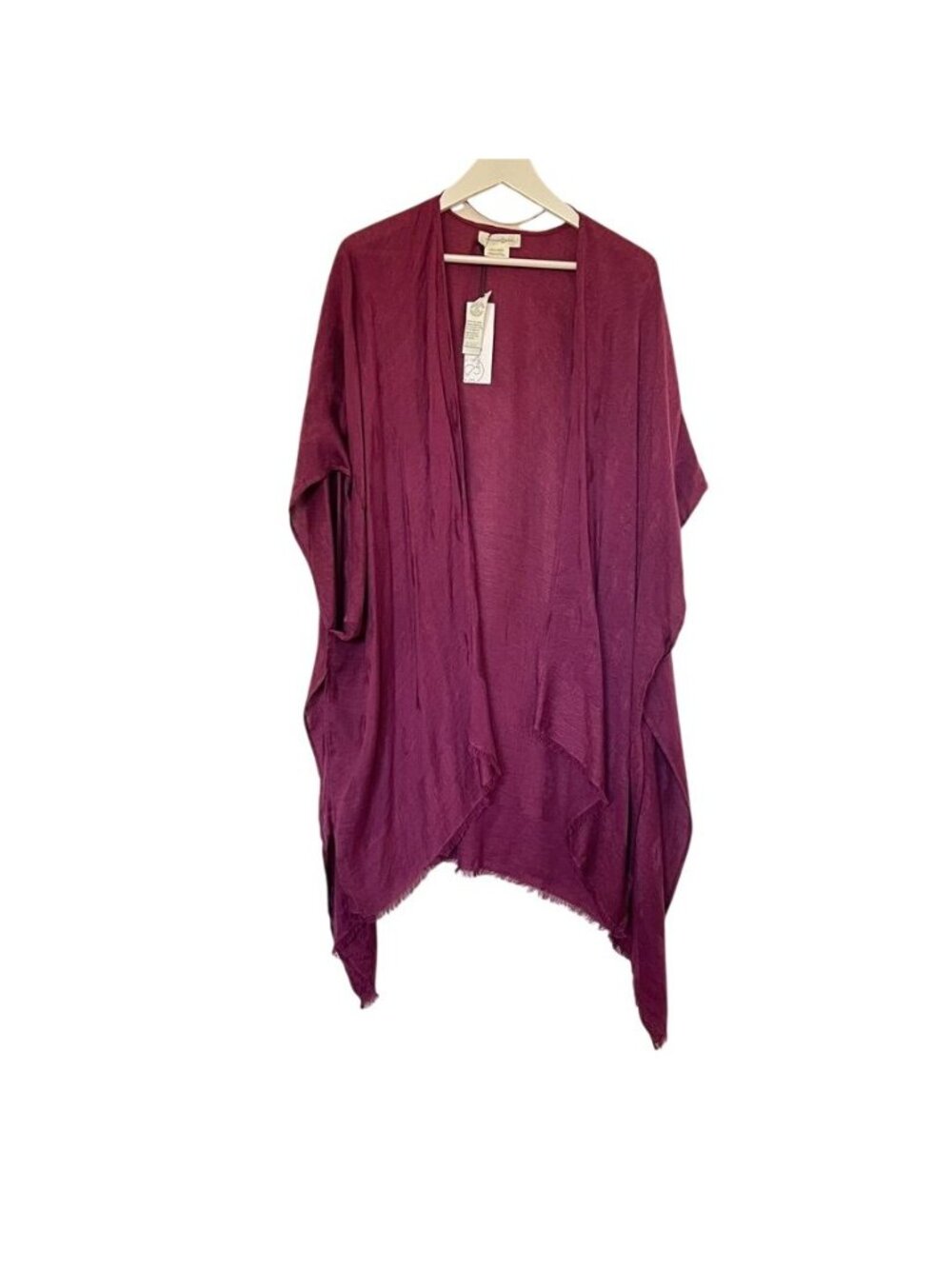 Boho Women OS Cover-Up Shawl Fringe Dark Romantic Flowy Ethereal - Picture 2 of 13